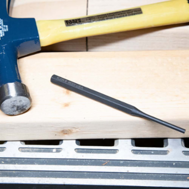 Pin Punch 5-1/4 Inch with 5/32 Inch Point Diameter, High-Carbon Steel