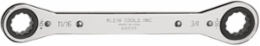 Ratcheting Box Wrench 11/16 Inch x 3/4 Inch, 9.25 Inch Length, Chrome-Plated Finish