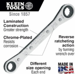 Ratcheting Box Wrench 13/16 x 7/8 Inch, 12 Points, Chrome-Plated Finish