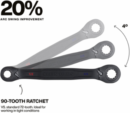 4-in-1 Ratcheting Wrench, Medium