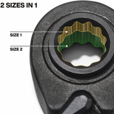 4-in-1 Ratcheting Wrench Set, SAE, 2-Piece