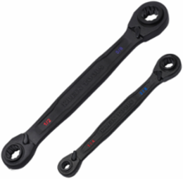 4-in-1 Ratcheting Wrench Set, SAE, 2-Piece