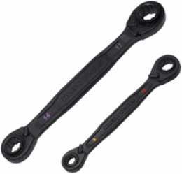 4-in-1 Ratcheting Wrench Set, Metric, 2-Piece