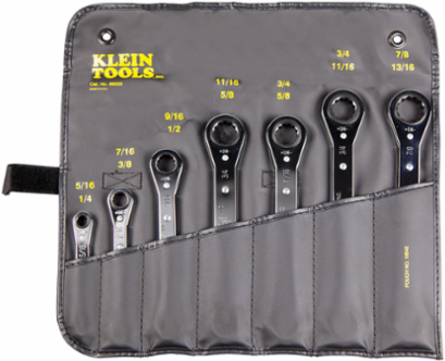 7-Piece Ratcheting Box Wrench Set, Sizes 5/16" to 13/16", 2.65 lbs