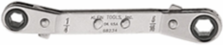 Reversible Ratcheting Box Wrench 1/4 x 5/16 Inch, 25-Degree Offset Ends