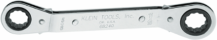 Reversible Ratcheting Box Wrench, 5/8 Inch x 11/16 Inch, Offset 25-Degree Ends