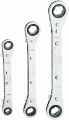 Reversible Ratcheting Box Wrench Set, 3-Piece, 1/4 x 5/16-Inch, 3/8 x 7/16-Inch, 1/2 x 9/16-Inch