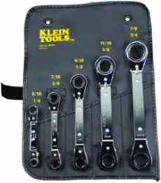 Reversible Ratcheting Box Wrench Set, 5-Piece with Sizes 5/16" to 3/4"