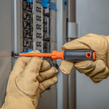 Insulated Screwdriver 1/4 Inch Cabinet Tip 4 Inch Round Shank, 1000V Rated