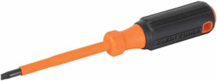 Insulated Screwdriver 1/4 Inch Cabinet Tip 4 Inch Round Shank, 1000V Rated