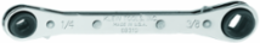 Ratcheting Refrigeration Wrench 5-1/2 Inch, 3/16" & 5/16" Sq. x 1/4" & 3/8" Sq.