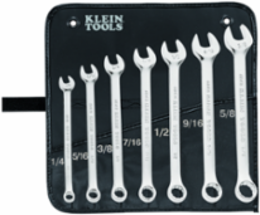 7-Piece Combination Wrench Set with Alloy Steel Construction, Includes Carry Case