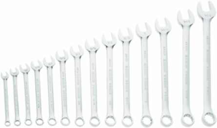 14-Piece Combination Wrench Set, Alloy Steel, Includes Carry Case