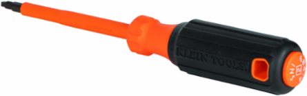 Insulated Screwdriver #2 Square Tip 4 Inch Round Shank, 1000V Rated