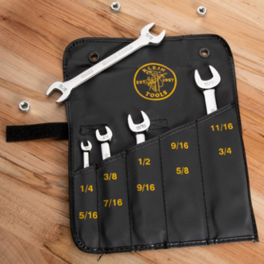 5-Piece Open-End Wrench Set, Highest Quality Alloy Steel, 1.08 lbs