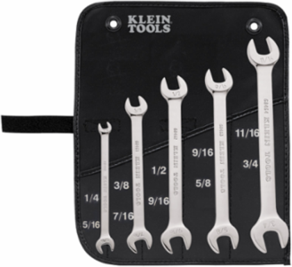 5-Piece Open-End Wrench Set, Highest Quality Alloy Steel, 1.08 lbs