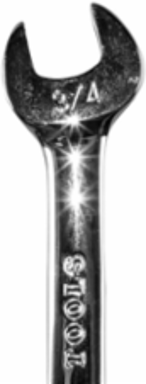 Open-End Wrench 11/16 Inch & 3/4 Inch Ends, Nickel Chrome-Plated, 9 Inch Length
