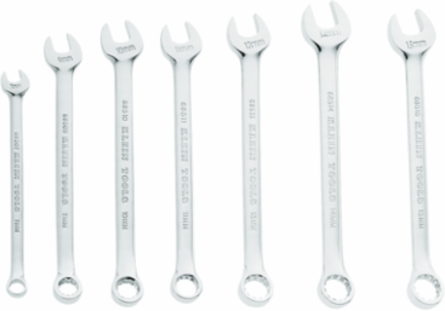Combination Wrench Set, Metric, 7-Piece, Forged Alloy Steel, 7 mm to 15 mm