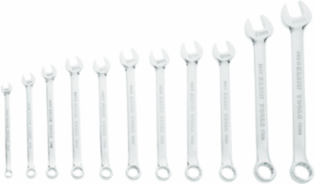 Metric Combination Wrench Set, 11-Piece - Forged Alloy Steel, Corrosion Resistant