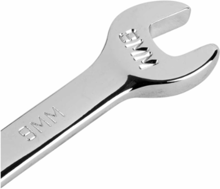 Metric Combination Wrench 9 mm, 6" Length, Alloy Steel, Offset Ends