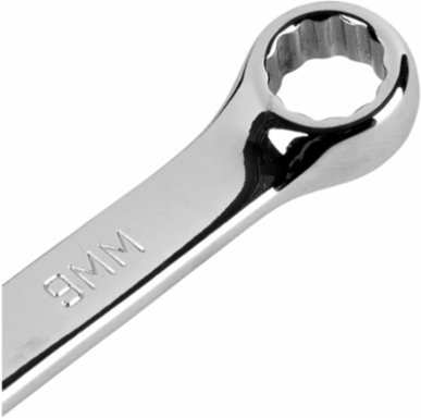 Metric Combination Wrench 9 mm, 6" Length, Alloy Steel, Offset Ends