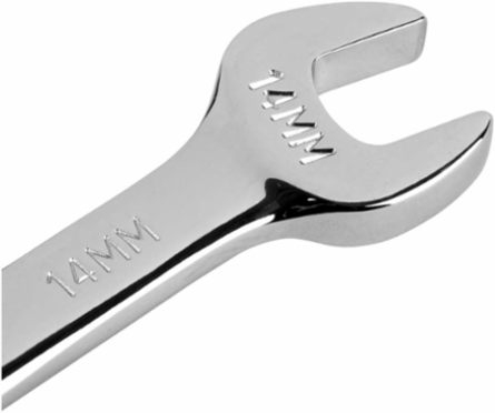 Metric Combination Wrench 14 mm, 7.5 Inch Length, Alloy Steel, Offset Ends