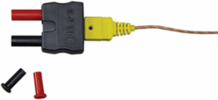 K-Type High Temperature Thermocouple, 32-896°F, 3 ft Coiled Lead, Includes Adapter