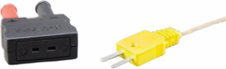 K-Type High Temperature Thermocouple, 32-896°F, 3 ft Coiled Lead, Includes Adapter