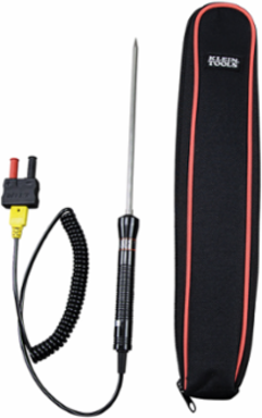 K-Type Temperature Probe, -58 to 1112°F, 5' Length, Stainless Steel