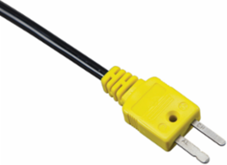 K-Type Temperature Probe, -58 to 1112°F, 5' Length, Stainless Steel