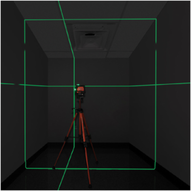 Adjustable Aluminum Tripod for Laser Levels, 22"-61" Height, 360° Pan