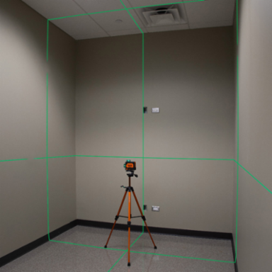 Adjustable Aluminum Tripod for Laser Levels, 22"-61" Height, 360° Pan