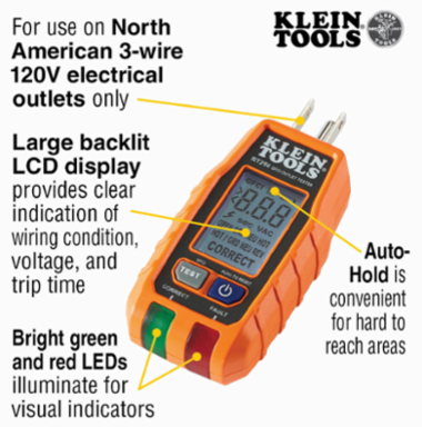 Premium Electrical Test Kit - Includes Multimeter (600V AC/DC), Voltage Tester, GFCI Tester