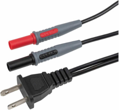 AC Plug to Banana Jacks, 2-Foot Cable Length, PVC Insulated, 120V Rated