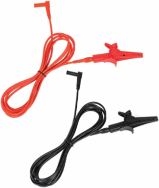 Heavy-Duty Alligator Clip Test Leads 10-Foot, CAT III 1000V, 90-Degree Angled