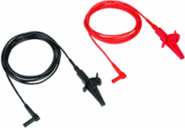 Heavy-Duty Alligator Clip Test Leads 10-Foot, CAT III 1000V, 90-Degree Angled