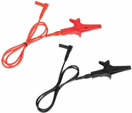 Heavy-Duty Alligator Clip Test Leads, 3 Foot, 18 AWG, CAT III 1000V/CAT IV 600V