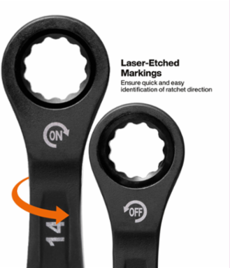 Ratcheting Combination Wrench Set, Metric, 8-Piece