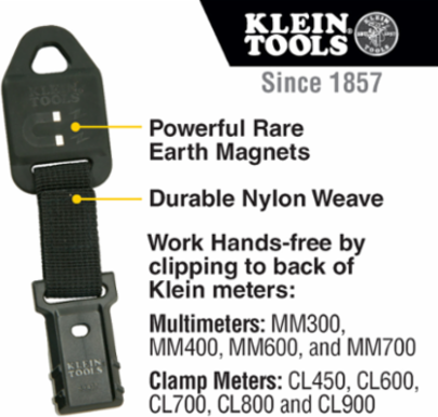 Rare-Earth Magnetic Hanger with Strap, 5-1/2 Inch Depth, Durable Nylon Construction
