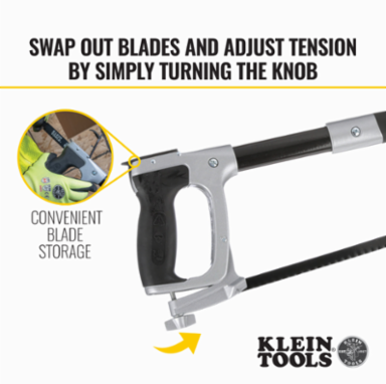 High-Tension Hacksaw with 12 Inch Blade, 30,000 PSI Adjustable Tension