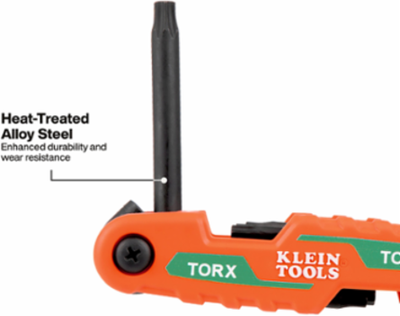 Compact Folding Hex Key Set, 8-Key, Torx® Sizes