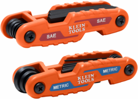 Compact Folding Hex Key Set, 17 Keys SAE/Metric, CR-V Steel, 4.56 Inch