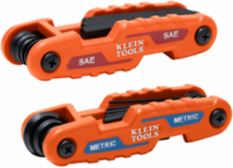 Compact Folding Hex Key Set, 17 Keys SAE/Metric, CR-V Steel, 4.56 Inch