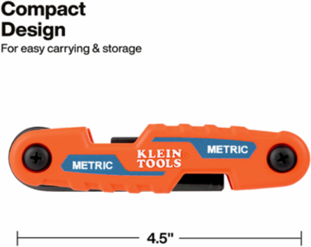 Compact Folding Hex Key Set, 25-Key, SAE, Metric, TORX® Sizes, 3-Piece