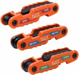 Compact Folding Hex Key Set, 25-Key, SAE, Metric, TORX® Sizes, 3-Piece