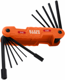 Pro Folding Hex Key Set, 11-Piece, SAE, 4 Inch Extended Reach Blades