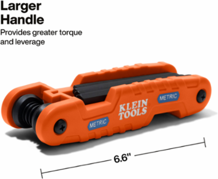 Pro Folding Hex Key Set, 10-Key, Metric Sizes