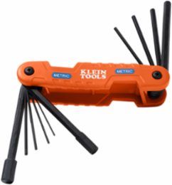 Pro Folding Hex Key Set, 10-Key, Metric Sizes