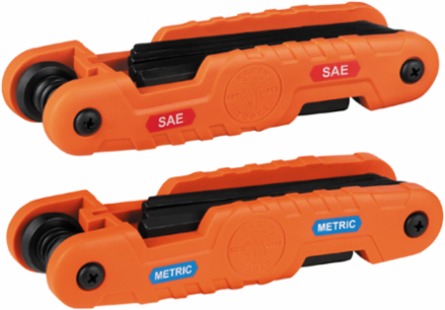 Pro Folding Hex Key Set - 21 Keys, SAE & Metric, CR-V Steel, 4.5 Inch Blades