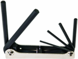 Folding Hex Key Set, 6-Key Metric Sizes, 3 mm to 10 mm